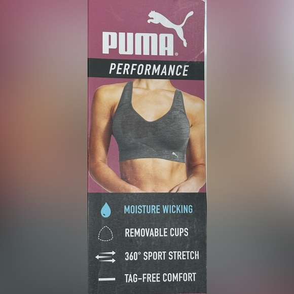 Puma performance black sports bra size M NWOT - Picture 3 of 5